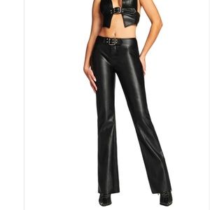 I.AM.GIA Black Leather Pantea Pants